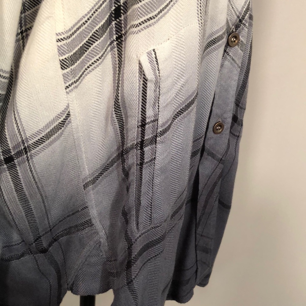 Vintage Havanna Plaid Ombré Button Down Shirt SZ L - Picture 3 of 4